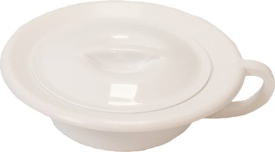 Premis Ondersteek met Deksel voor Volwassenen – Kunststof Bedpan – Wit – Autoclaveerbaar & Hygiënisch