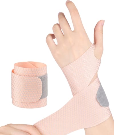 U Fit One Pols Compressie Brace - 2 Stuks - Polsbandage - Wrist Support - Compressie Handschoen - RSI - Ondersteuning & Versteviging - Beige