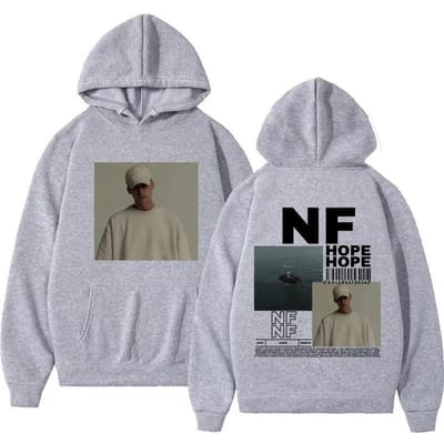 Rapper NF Album Hope Hoodie met dubbelzijdige print XXL gray