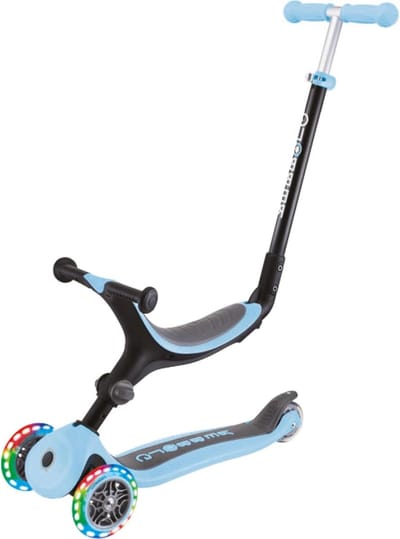 3-in-1 Driewieler - Loopfiets Scooter - Kind Ontwikkeling - Gepatenteerd Inklapmechanisme - 120/80 mm Wielen - Pastelblauw