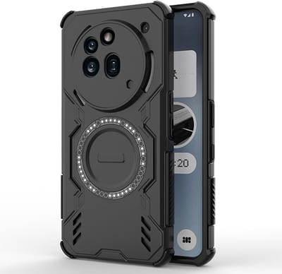 Dailygoods- Beschermhoes Schokbestendig - Magnetisch - TPU/Siliconen - Harde PC - Militaire Valbeveiliging - Warmteafvoer - Exclusief voor Nothing Phone (3a) Pro - Telefoonhoes