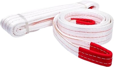 Hefband Polyester - Hijstouw Singelband - Industrieel Hijsen - Duurzaam Zwaar Gebruik - Tot 15 Ton - Oranje