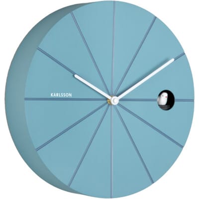 Karlsson wandklok destacado cuckoo air blue w. classic blue- Ø28cm