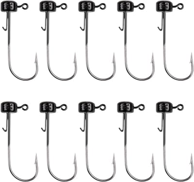 S&D | Loodvrije Jigheads / Shadheads Set 10 Stuks – 3.5 g – Carbonstaal Haken – Voor Snoek & Baars