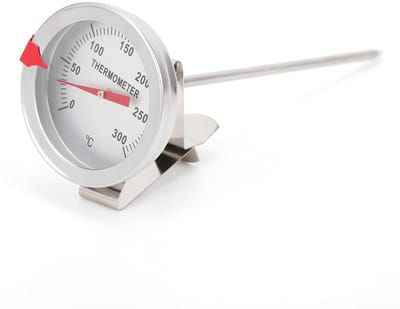 Dailygoods- Keukenthermometer Mechanisch - Digitale Keukenthermometer - RVS Thermometer - Temperatuurmeter voor Vloeistof - Temperatuurbereik 50℃ tot 300℃ - Groot Scherm - Vleesthermometer