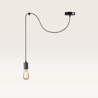 Lusenz - hanglamp fitting e27 - Staal - Dimbaar - Verstelbaar - Voor woonkamer, gang, slaapkamer, zolder en hal - Plafondlamp - Moderne hangspot