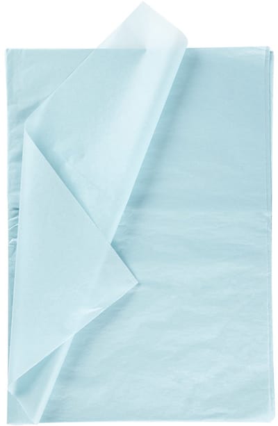 Tissuepapier, vel 50x70 cm, 17 gr, lichtblauw, 25 vel/ 1 doos | vloeipapier | zijdepapier