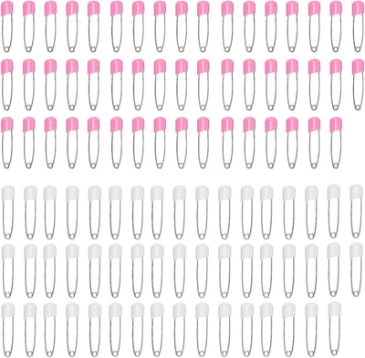 100 Stuks RVS Decoratieclips en Veiligheidspinnen voor Luiers, Kleding en Knutselen - Ideaal voor Babyaccessoires en Creatieve Projecten