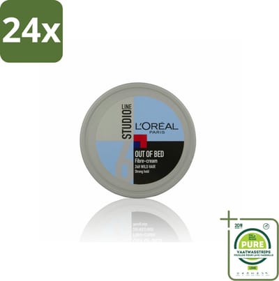 L'Oréal Studio Line Special FX Out of Bed Fibre Cream 150 ml - Voordeelverpakking - 24 stuks - Warrig haar - Out of bed look