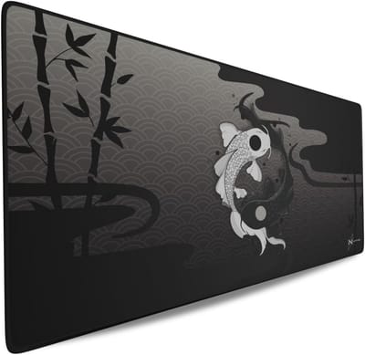 XXXL Gaming Muismat Bureauonderlegger Bamboe Rood 120x60 cm - Waterafstotend & Groot Formaat