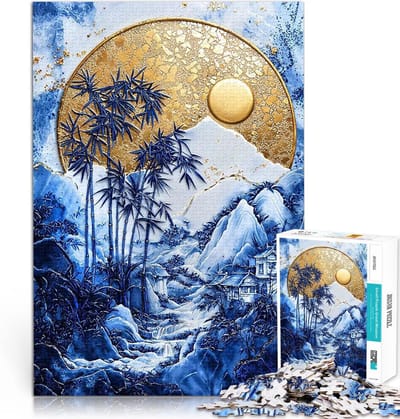 Puzzel 1000 Delen - Educatief Speelgoed - Ontspannend Tijdverdrijf - Verdikt Karton - 52 x 38 cm - Kintsugi Bamboe