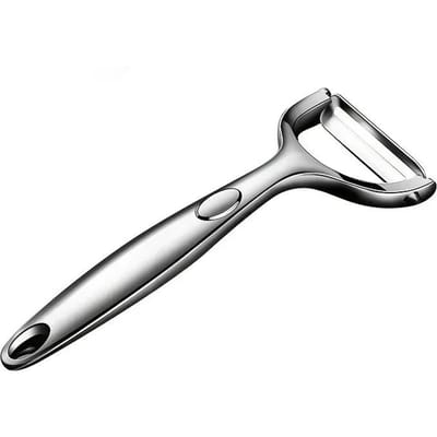 1 stuks Groenteschiller, Aardappelschillers Voor Keuken, Y-Vormige Roestvrijstalen Schiller Met Ergonomisch Antislip Handvat & Scherpe Blad gray