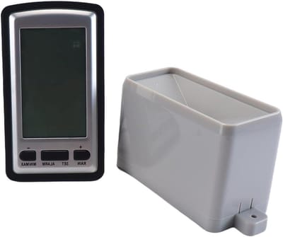 Draadloze Regenmeter en Thermometer - Zwart - Digitale Weerstation met Binnen- en Buitentemperatuur - Voor Thuisgebruik