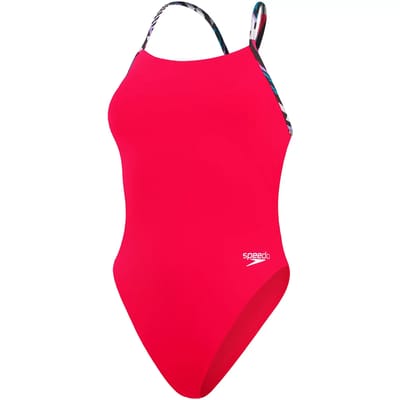 Dames zwempak uit 1 stuk Speedo End+ Solid Lattice Tie-Back