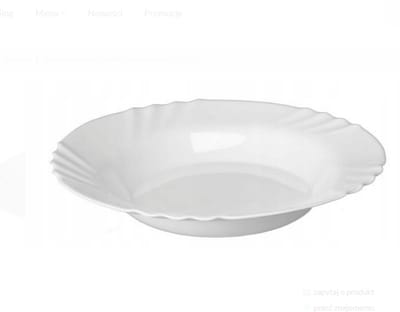 Galicja - Diepe Porseleinen Dinerbord - 23 cm - Wit