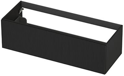 INK - Onderkast 1L Gelakt Gefreesd Tbv Greep - 1200x450x350 Mm - Mat Zwart