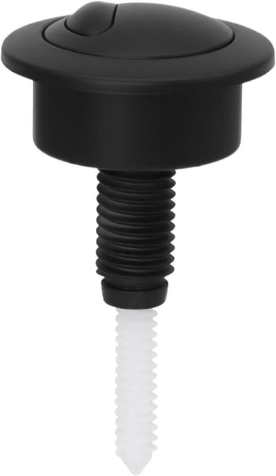 Vervangende WC-knop - Toiletspoelknop - Badkamer Reparatie - Dubbel Spoeldesign - 8.6 x 6.1 cm - Zwart