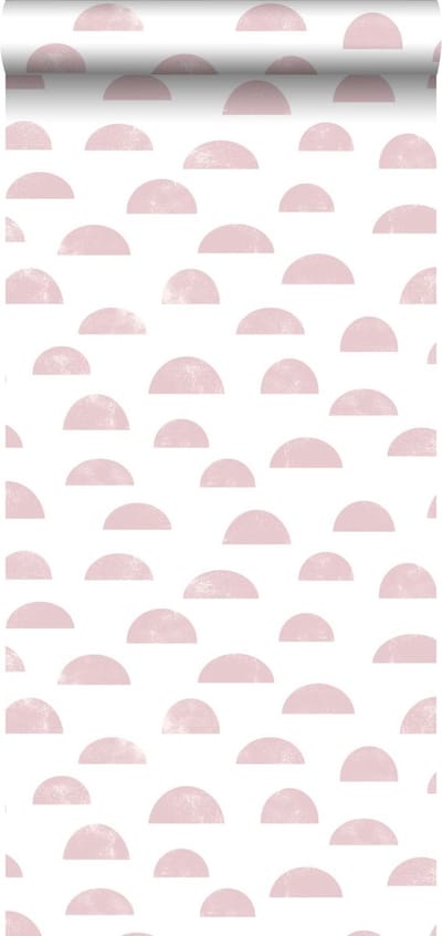 ESTAhome behang grafisch motief roze - 53 cm x 10.05 m - 139065