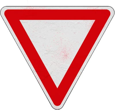 Voorrang verlenen bord - B6 | Sign Again materiaal | 20 cm