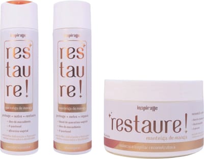 Inspiralle Restaure - Shampoo + Conditioner + Máscara keratine behandeling - Manteiga de Manga (Mangoboter)