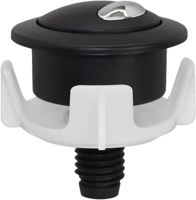 Toiletknop Drukker - Dubbele Spoelknop - WC Onderhoud - Dubbele Bediening - 54 x 37 mm - Zwart en zilver