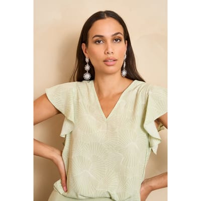 Lofty Manner Blouse Blouse Avalora Rd02 446 Mint Off White Dames Maat - XS