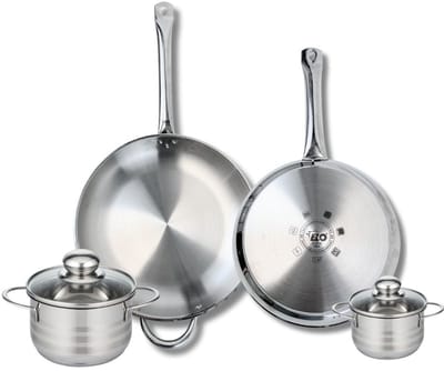 Set van 2 Bakpannen 28 en 32 cm en 2 Kookpotten 12 en 16 cm Elo Profi Brillant
