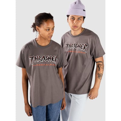 Thrasher Slash T-Shirt grijs