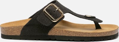 Papillio Lana Dames Sandalen met sleehak - Zwart - Maat 36