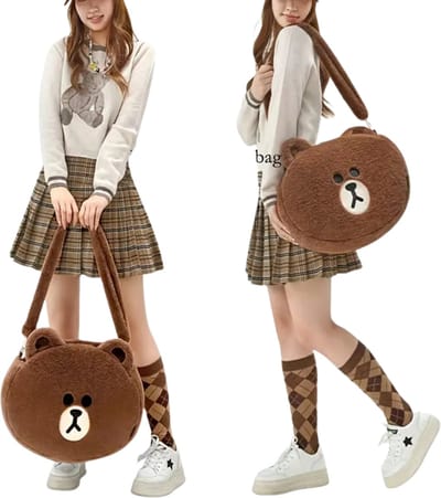 Livano Teddy Tas - Fluffy - Rugzak - Backpack - Schooltas - Dames - Heren - Meisje - Jongens - Ronde Schoudertas