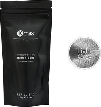Kmax keratine haarvezels - Lichtgrijs (64 gr)