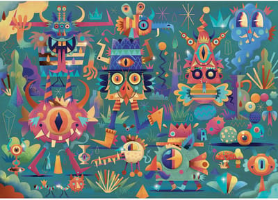 Djeco wizzy puzzles Monster party - 50 stukjes