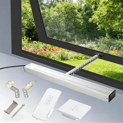 Automatische Raamopener - Elektrische Actuator - Ventilatie Oplossing - Met Afstandsbediening - 600N Koppel - Grijs