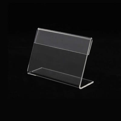100 Stuks Mini Acryl Display Houder 4cm x 2cm voor Prijskaartjes en Naamlabels, Perfect voor Winkels en Beurzen