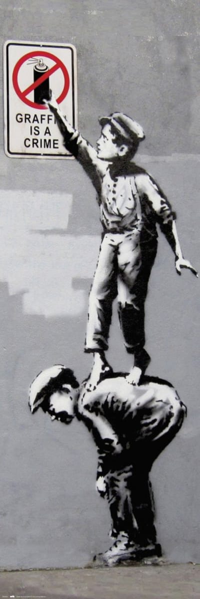 Poster Brandalised - Grafitti is a Crime 53x158cm