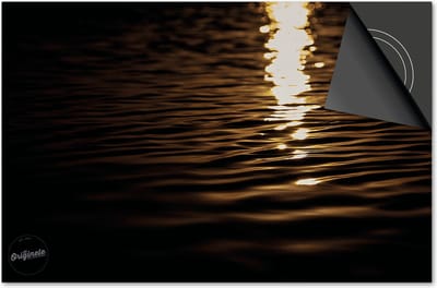 Inductie beschermer 60x60 - afdekplaat inductie mat - Dietrix Kookplaat beschermer - Exclusief - Black en Gold - Zee glinstering zon