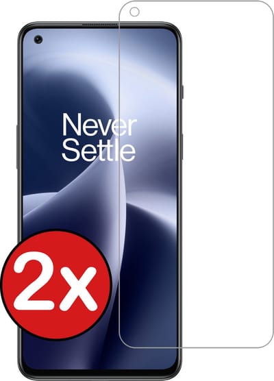 Screenprotector - 2 Stuks - Geschikt voor OnePlus Nord 2T - Extra Sterk - Beschermglas - Gehard Glas - Tempered Glass - Screen Protector