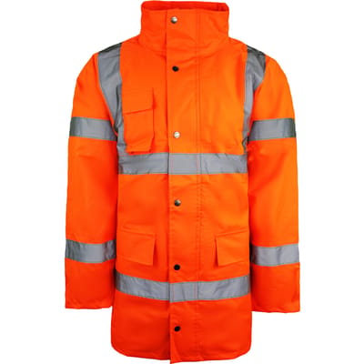 Dickies Hoge Zichtbaarheid Motoroway Veiligheid Heren Oranje Jas