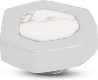 Melano Vivid Heptagon Steentje Howlite Zilver