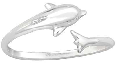 Joy|S - Zilveren dolfijn ring - verstelbaar maat (zie omschrijving) - 925 sterling zilver