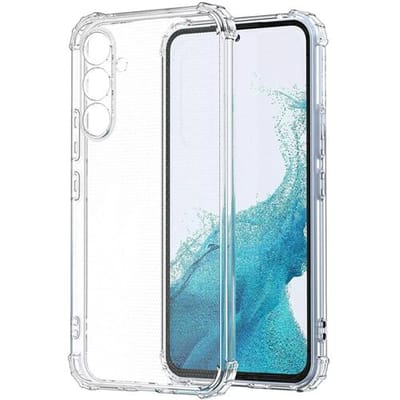 ShieldCase Shock case geschikt voor de Samsung Galaxy A55 hoesje - schokbestendig telefoonhoesje - telefoonhoesje met verstevigde randen voor optimale bescherming - doorzichtige backcover (transparant)