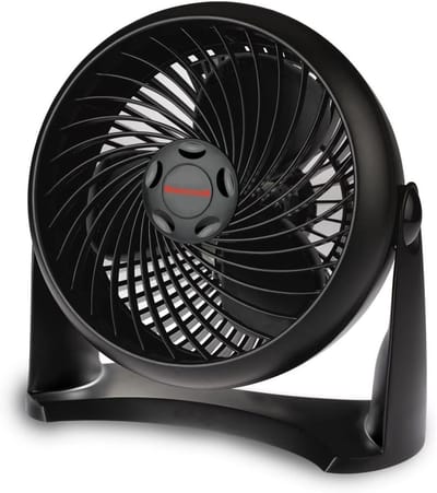 TurboForce Ventilator HT900E - Tafelventilator - Wandventilator - Stille Verkoeling - 3 Snelheden - 90° Kantelbaar - Compacte Ventilator - Zwart