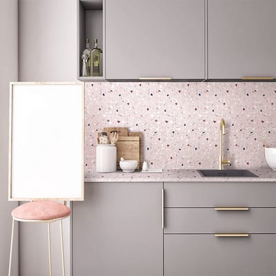 Allecto - Terrazzo Effect Zelfklevende Meubelstickers - Vinyl Wand