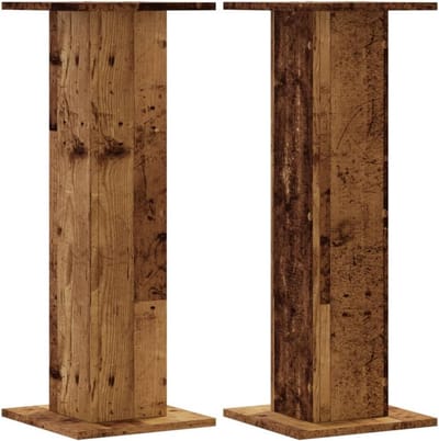 2x Luidsprekerstandaarden Hifi Platform voor Surround Sound en Thuisbioscoop met Houtlook