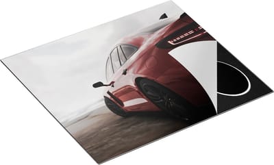 Chefcare Inductie Beschermer Rode Sportwagen Auto - 60x50 cm - Afdekplaat Inductie - Kookplaat Beschermer - Inductie Mat