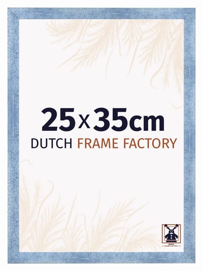 Fotolijst 25x35 cm - MDF - Helder Blauw Geveegd - Praag