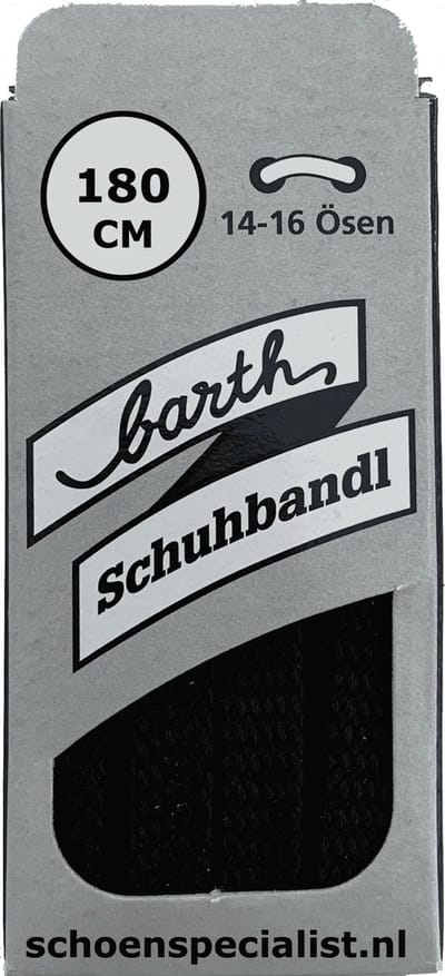Veters - Zwart - Platte - 180 CM  (Barth)