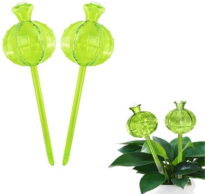 2 stuks - Groene gieter - Automatische gietbal - Automatische plantenwateraar voor binnen - Geschikt voor binnen- en buitenplanten en bloemen - 26*7 cm