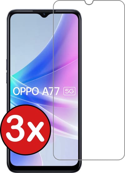Screenprotector - 3 Stuks - Geschikt voor OPPO A77 - Extra Sterk - Beschermglas - Gehard Glas - Tempered Glass - Screen Protector