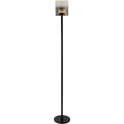 HighLight LED vloerlamp Salerno, 2.700K, zwart/smoke